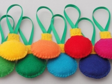 Christmas Bulb Ornaments - Set of 10